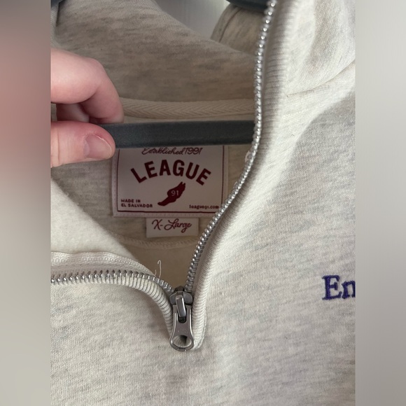 Emerson College Quarter-Zip Crewneck Sweatshirt - Size XL - Picture 2 of 5